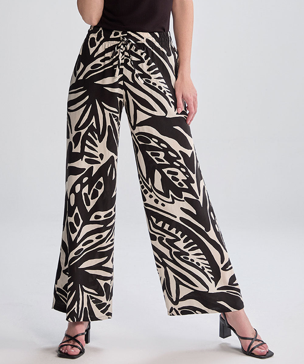 PALAZZO CHALIS NEGRO ESTAMPADO PV25