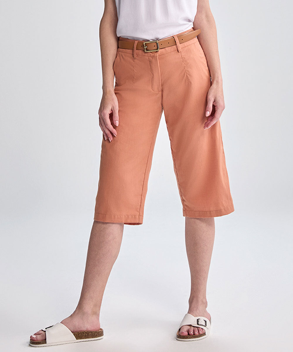 CAPRI LOOK LINO CON PINZAS Y BOLSILLOS LADRILLO PV25