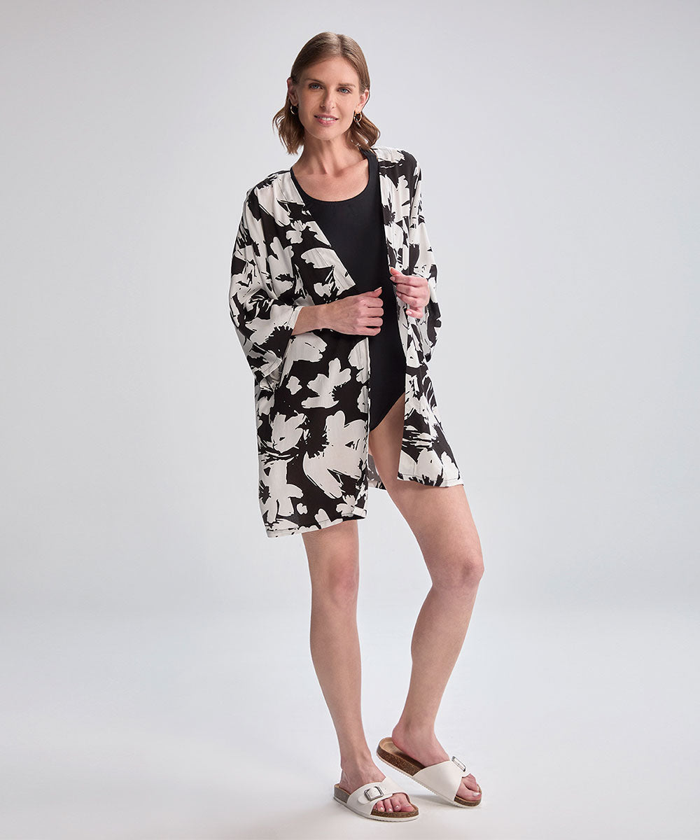 SALIDA DE BAÑO NEGRO ESTAMPADO PV25