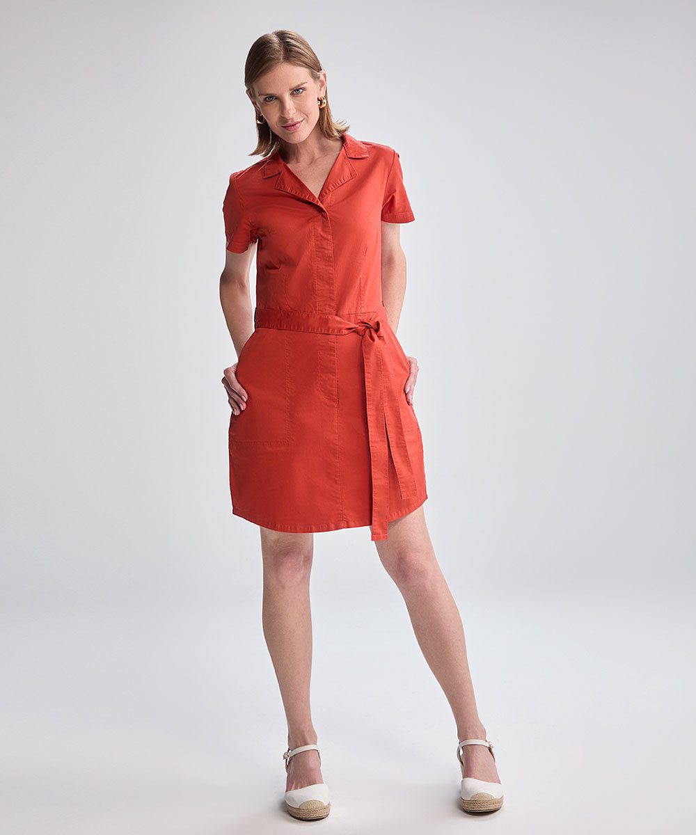 VESTIDO MANGA CORTA CORTO DRILL LACRE PV25