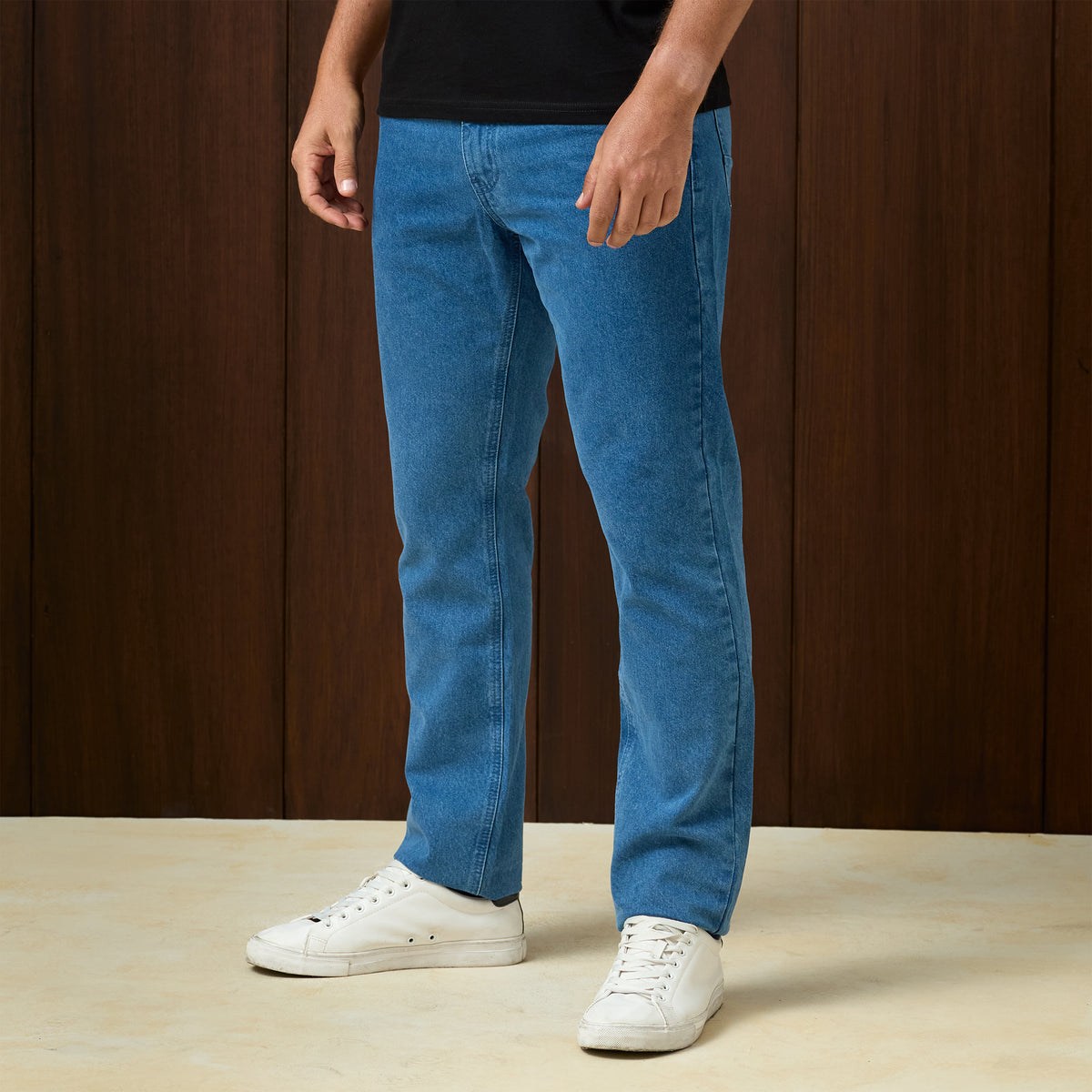 PANTALON DENIM BASICO CELESTE OSCURO OI26