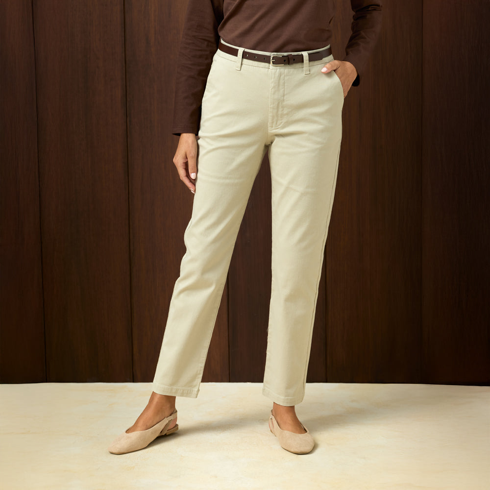 PANTALON DRILL DE VESTIR BEIGE