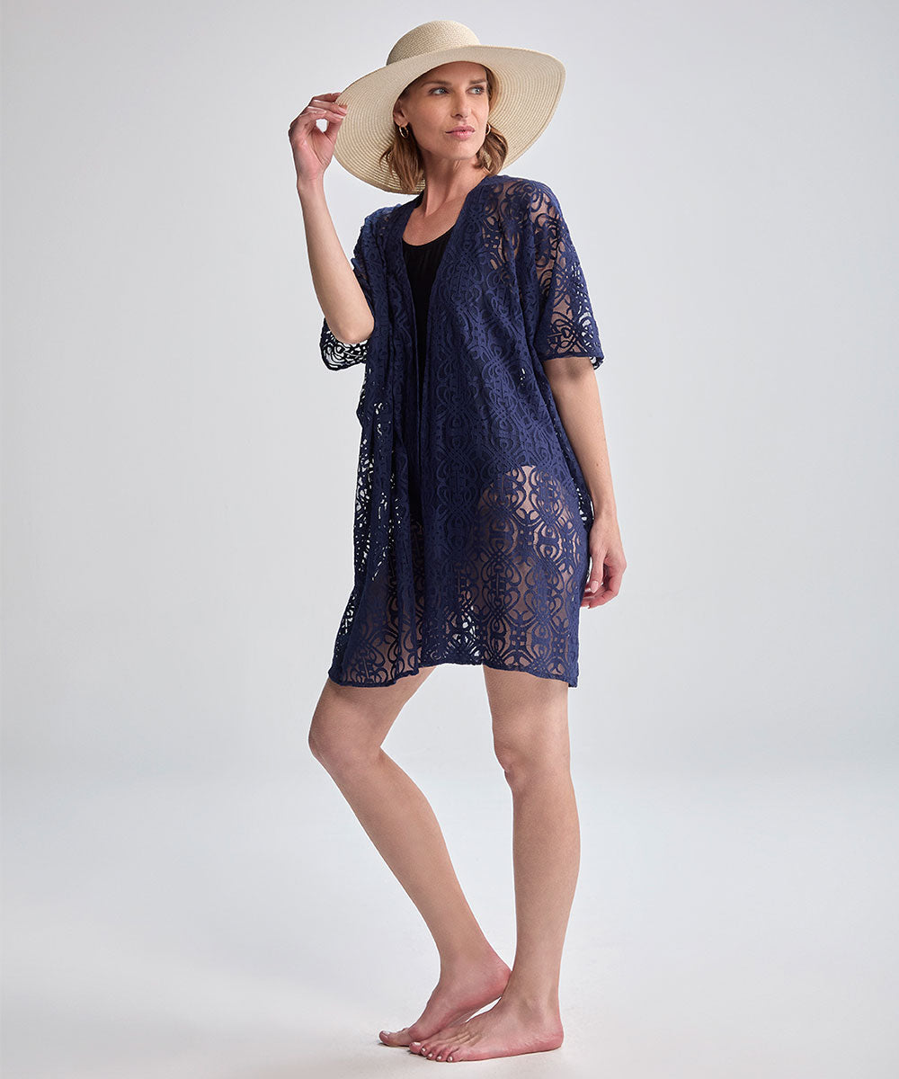 SALIDA DE BAÑO ENCAJE AZUL PV25