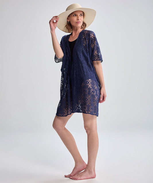 SALIDA DE BAÑO ENCAJE AZUL PV25