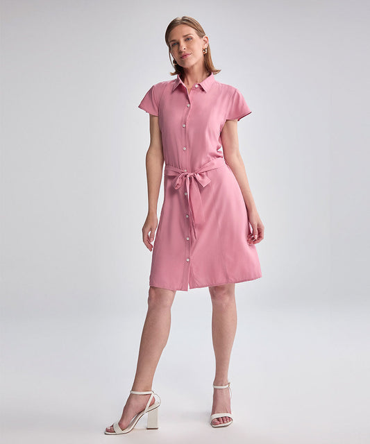 VESTIDO CORTO CHALIS PALO ROSA PV25