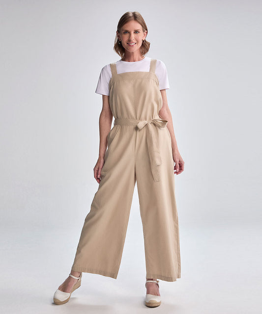 OVEROL LOOK LINO CON BOLSILLOS Y LAZO BEIGE PV25