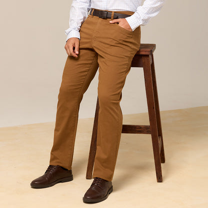 PANTALON DRILL FIVE POCKET CLASICO MOCHA