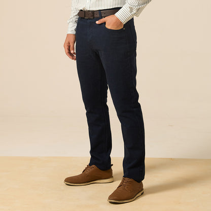 PANTALON DRILL FIVE POCKET CLASICO AZUL MARINO