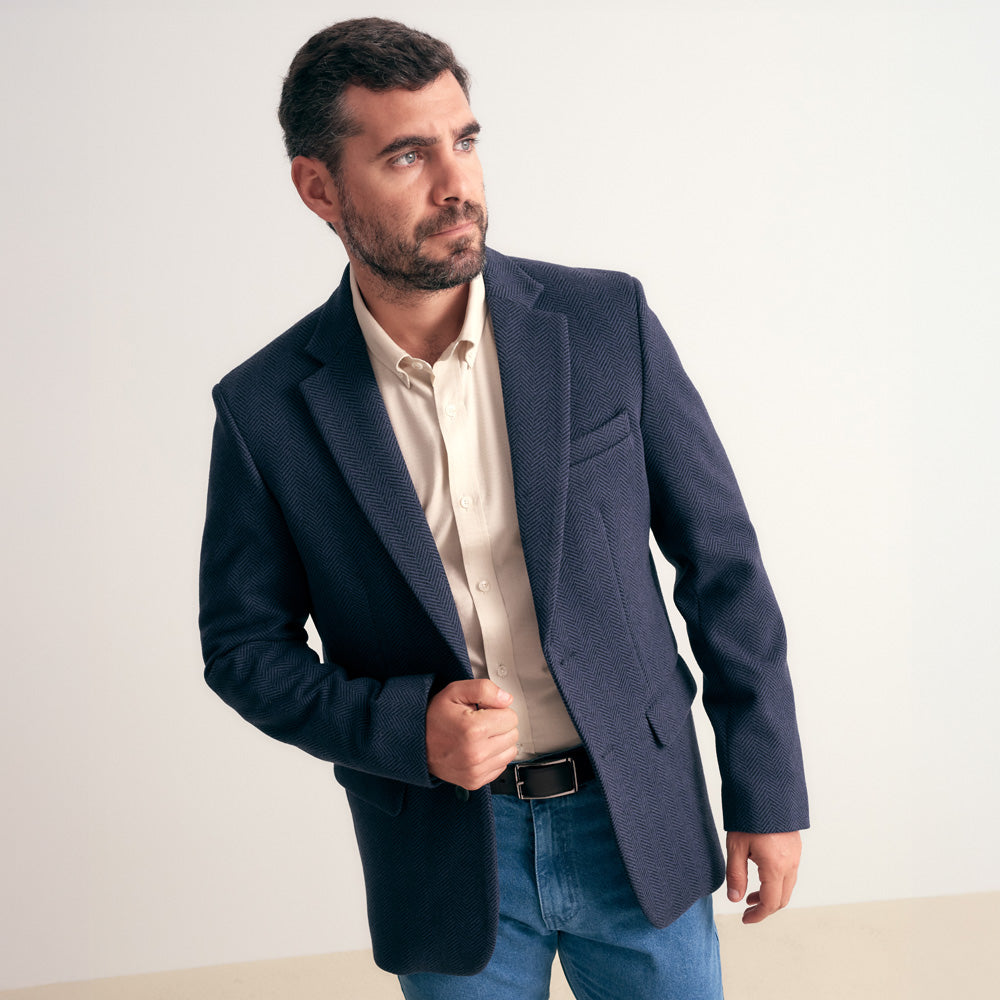 BLAZER CLASICO LANILLA AZUL
