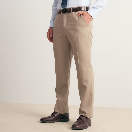 PANTALON DE VESTIR LANA KAKI