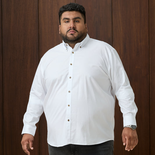 CAMISA CASUAL DOBBY CUELLO BUTTON DOWN BLANCO