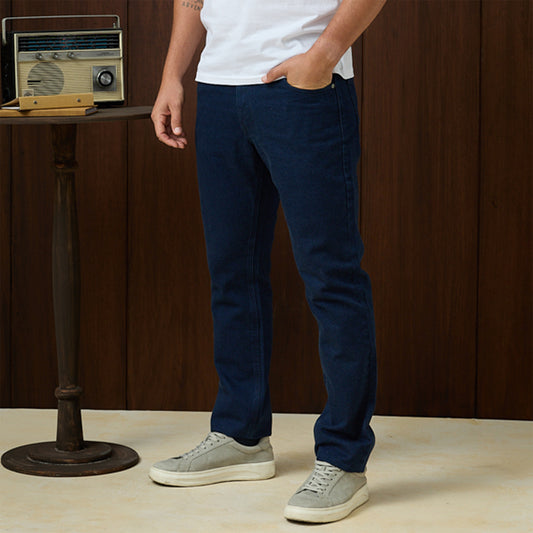 PANTALON DRILL FLAT FRONT SLIM FIT AZUL MARINO OI26