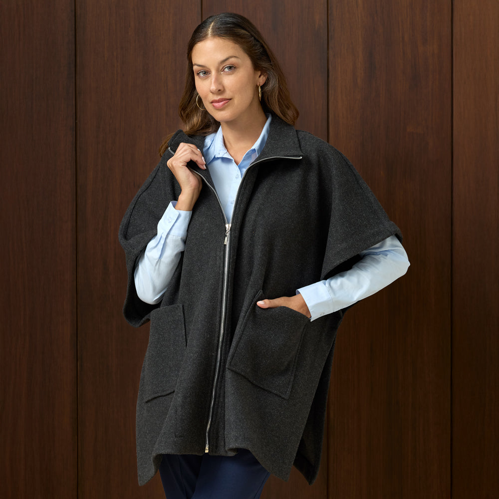 CAPA LOOK PAÑO DELANTERO CON CIERRE CHARCOAL