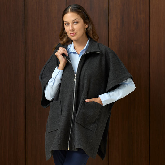 CAPA LOOK PAÑO DELANTERO CON CIERRE CHARCOAL